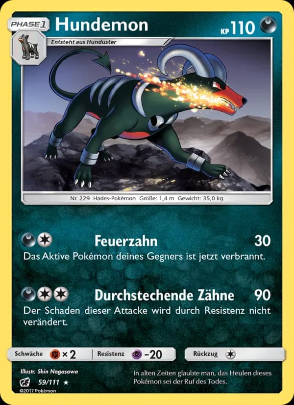 Hundemon card in German