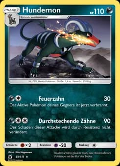 Hundemon card in German
