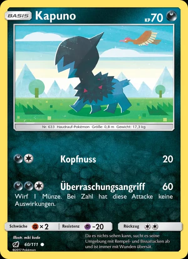 Kapuno card in German