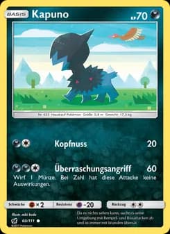 Kapuno card in German