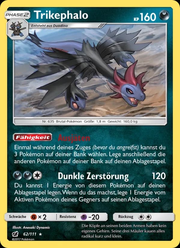 Trikephalo card in German