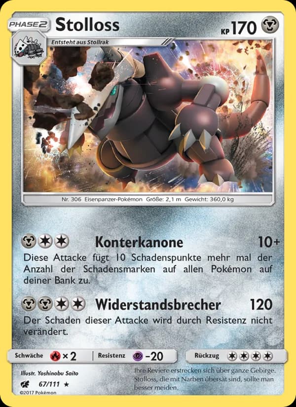 Stolloss card in German