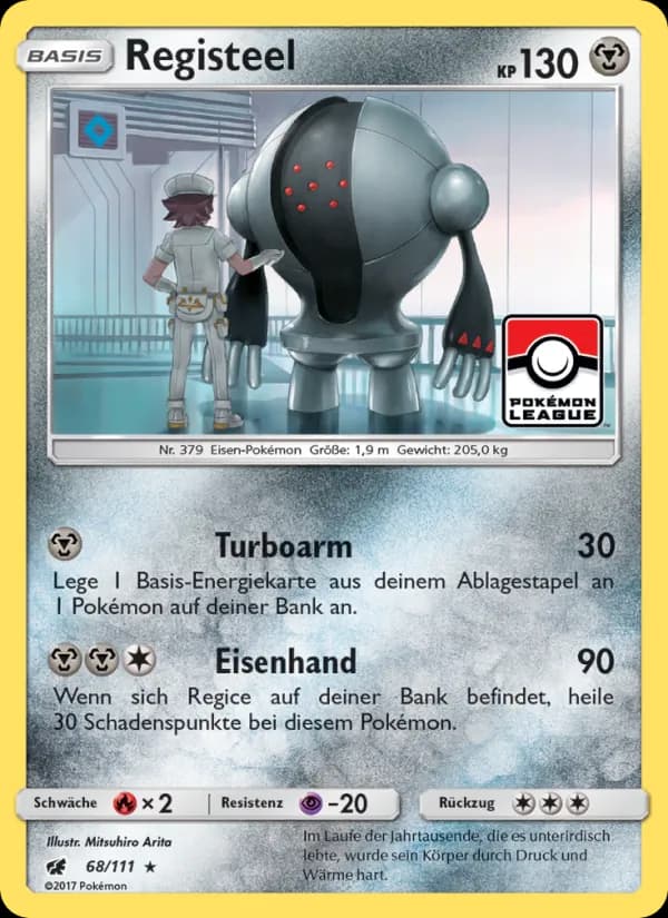 Registeel card in German