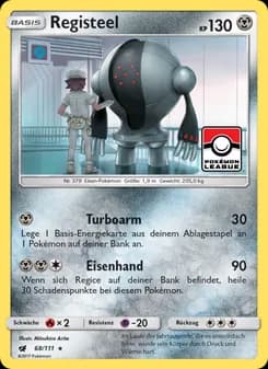 Registeel card in German