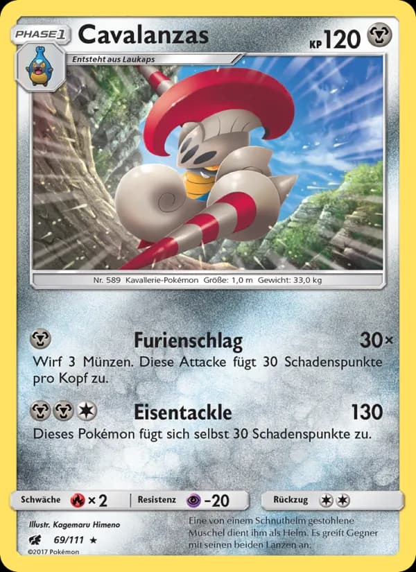 Cavalanzas card in German