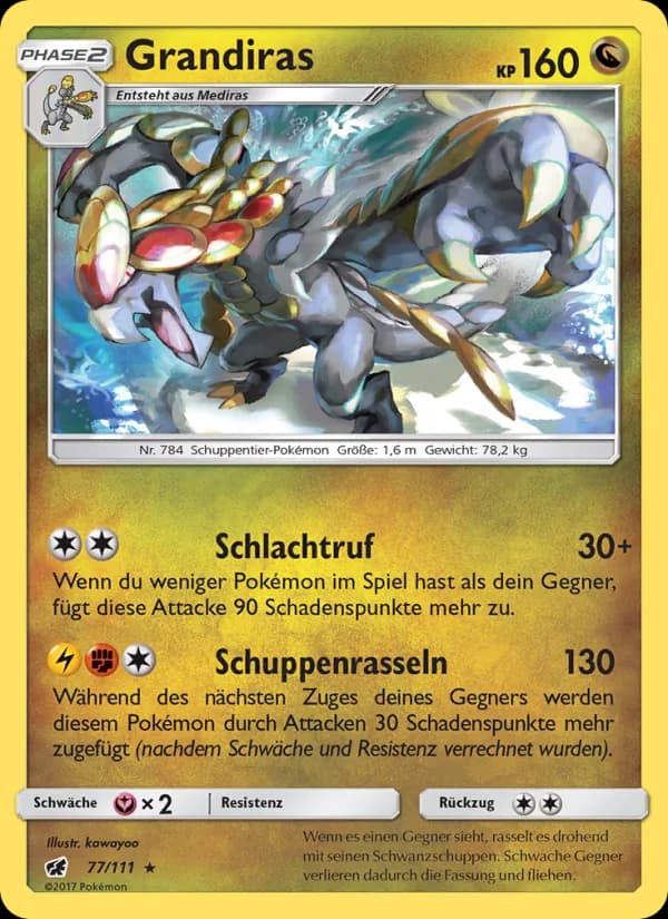 Grandiras card in German