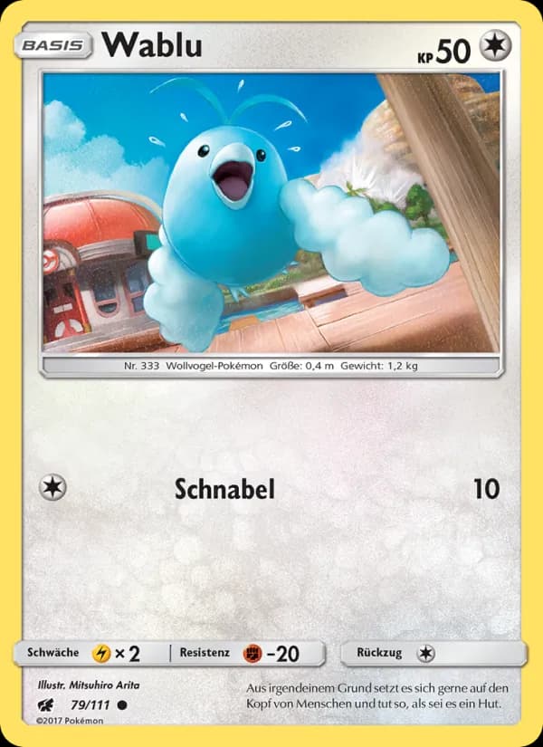 Wablu card in German