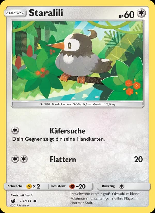 Staralili card in German