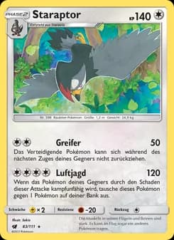Staraptor card in German