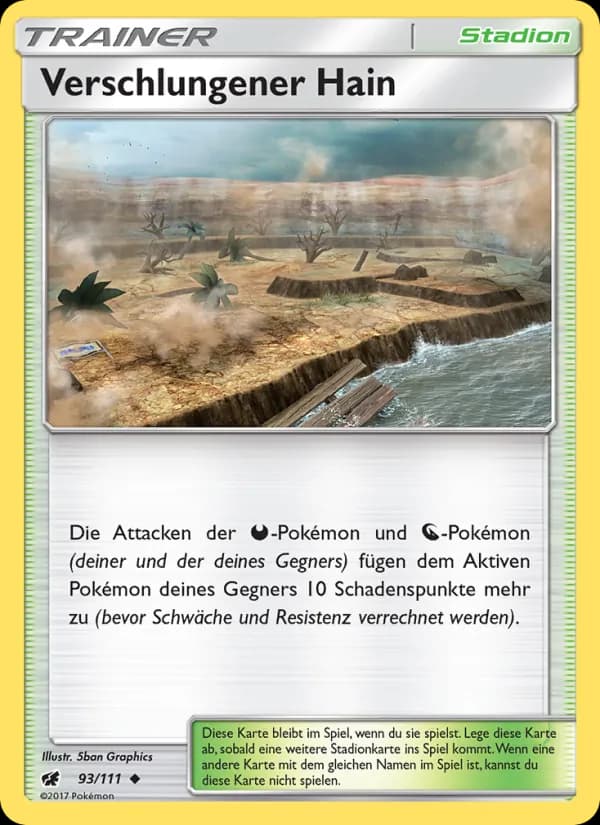 Verschlungener Hain card in German