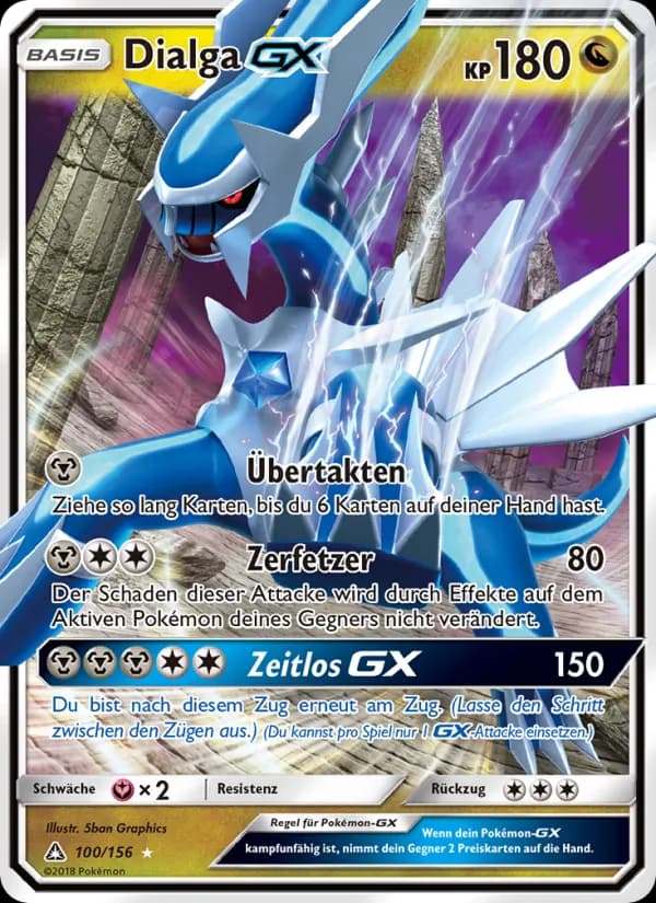 Dialga GX card in German
