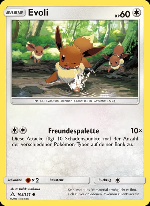 Evoli card in German