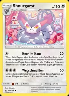 Shnurgarst card in German