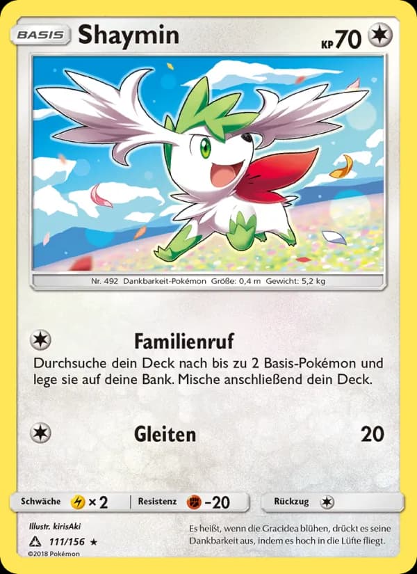 Shaymin card in German