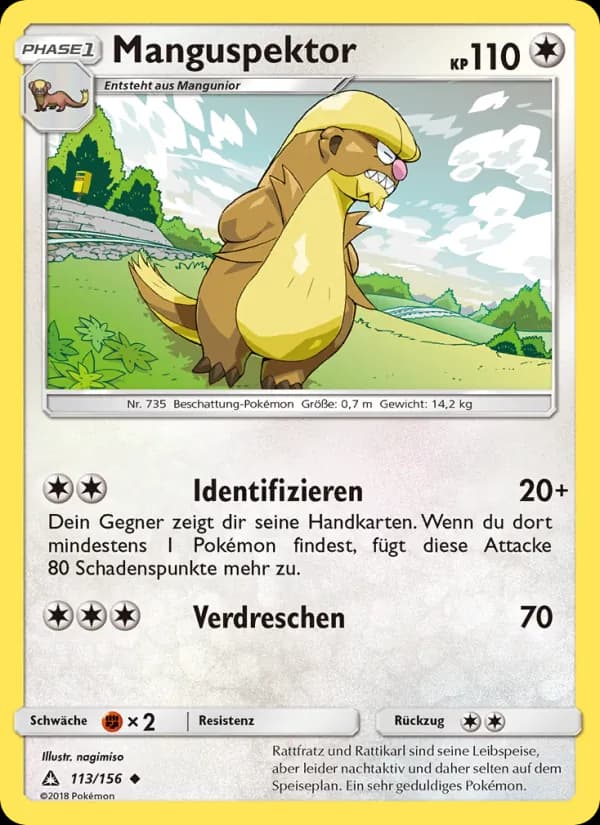 Manguspektor card in German