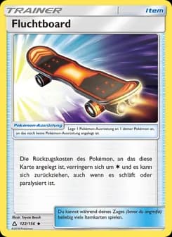 Fluchtboard card in German