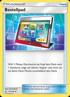 Bestellpad card in German