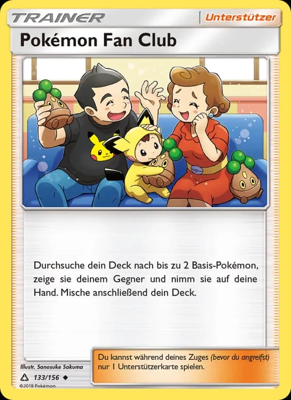 Pokémon Fan Club card in German