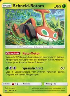 Schneid-Rotom card in German