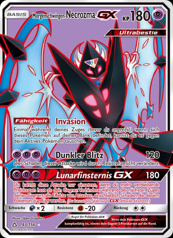 Morgenschwingen-Necrozma GX card in German