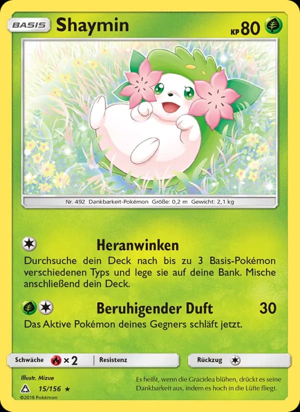 Shaymin card in German