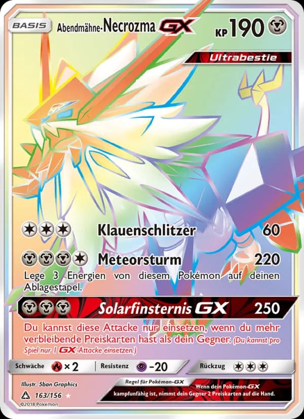 Abendmähne-Necrozma GX card in German