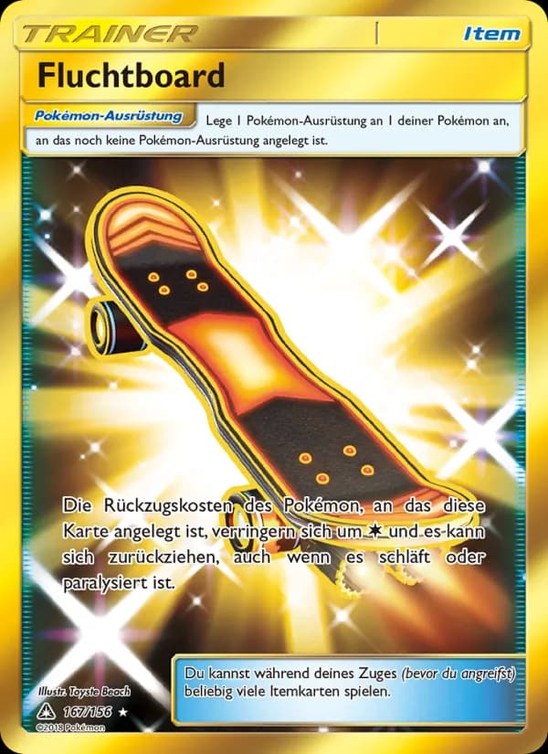 Fluchtboard card in German