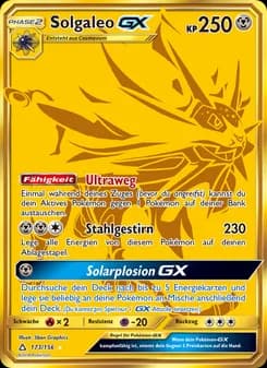 Solgaleo GX card in German