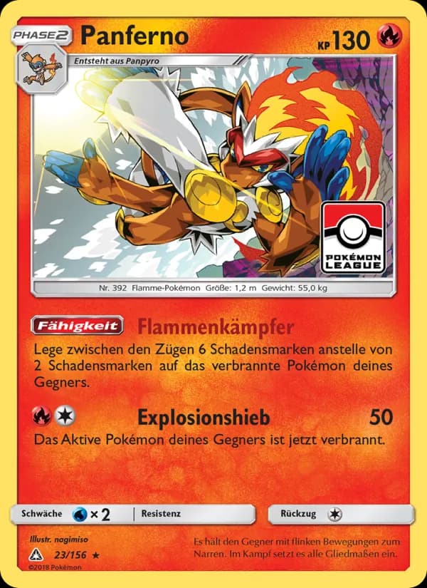 Panferno card in German