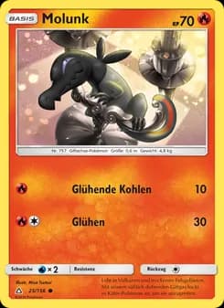 Molunk card in German