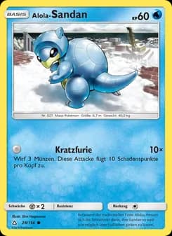 Alola-Sandan card in German