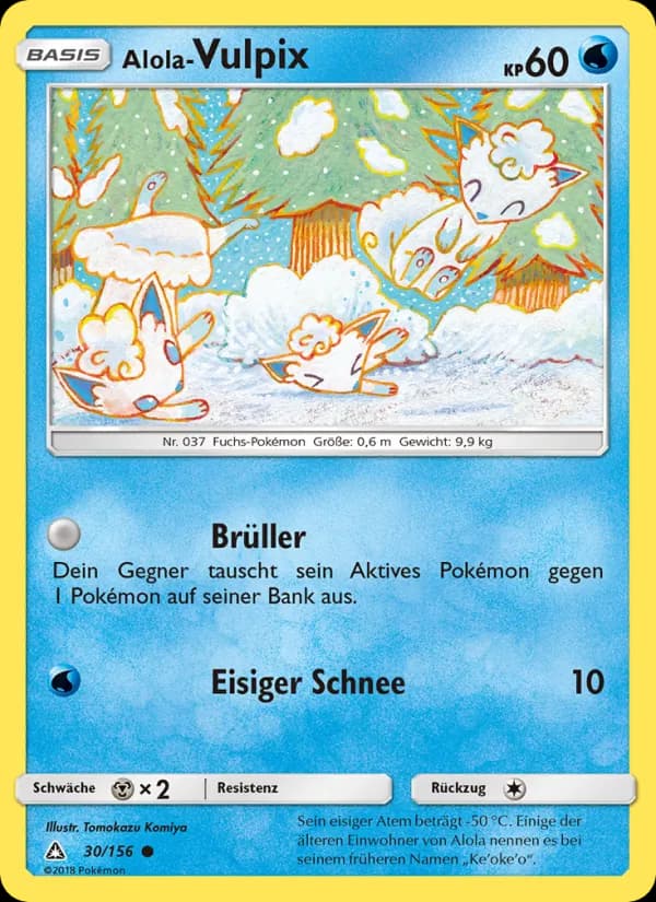 Alola Vulpix card in German