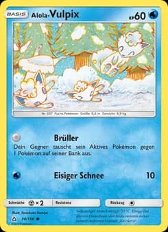 Alola Vulpix card in German
