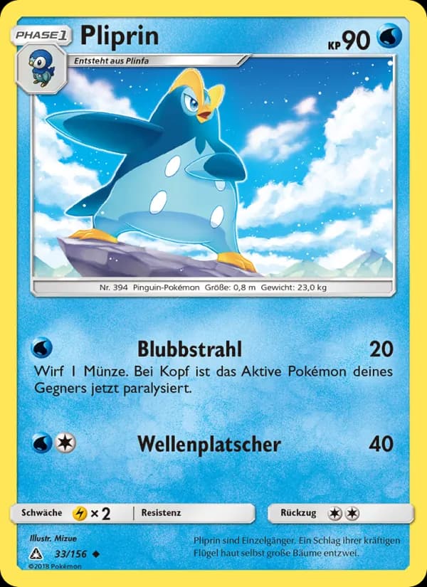 Pliprin card in German