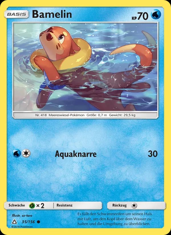 Bamelin card in German