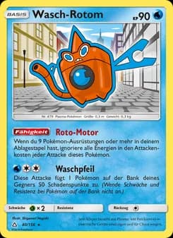 Wasch-Rotom card in German