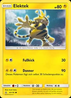 Elektek card in German