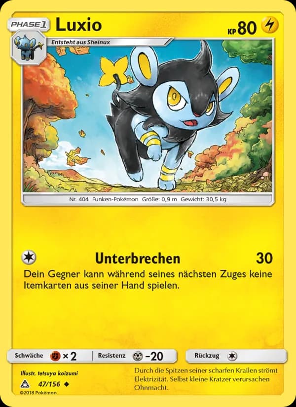 Luxio card in German