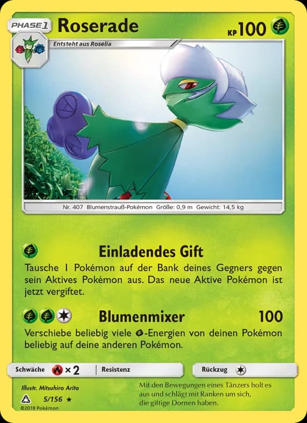 Roserade card in German