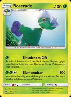 Roserade card in German