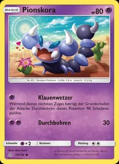 Pionskora card in German