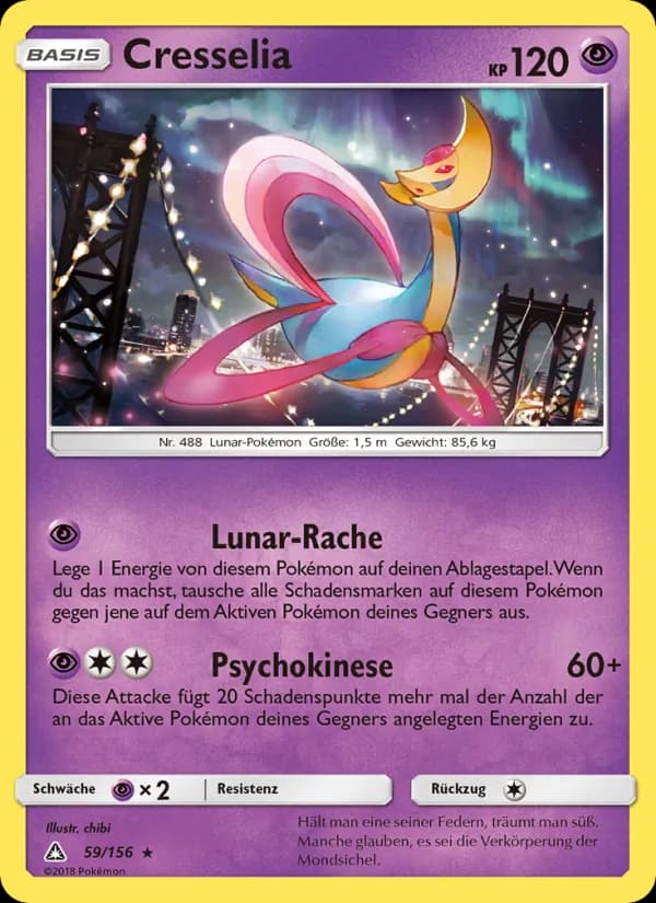 Cresselia card in German