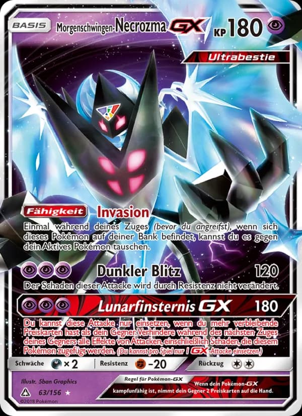 Morgenschwingen-Necrozma GX card in German