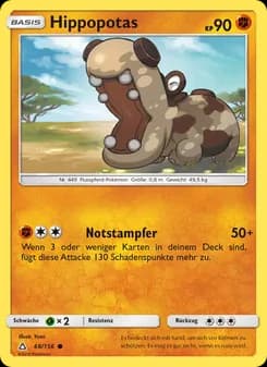 Hippopotas card in German