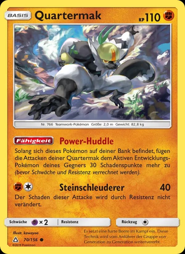 Quartermak card in German