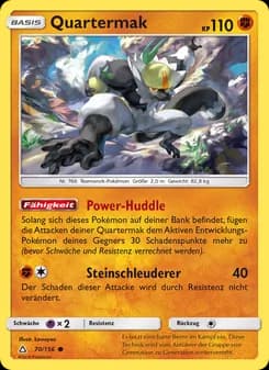 Quartermak card in German