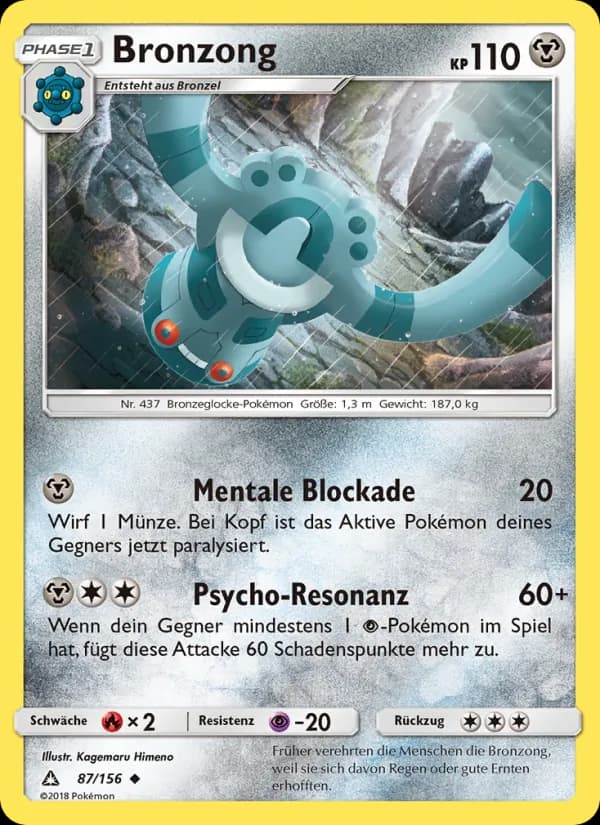 Bronzong card in German