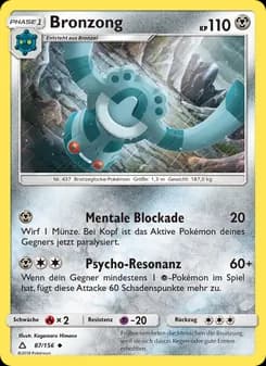 Bronzong card in German