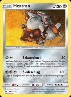 Heatran card in German