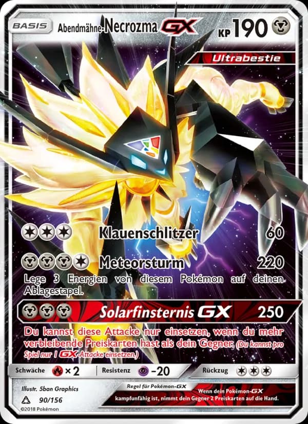 Abendmähne-Necrozma GX card in German